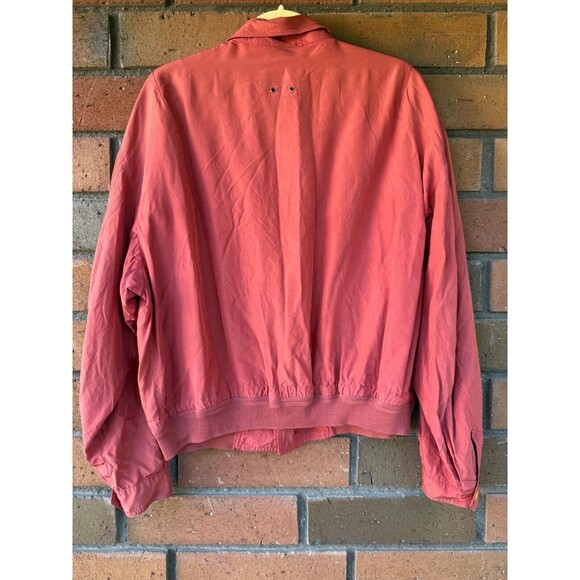 Vintage Silk Golf Jacket Button Up Lined Red 1960's Made in Italy | Size IT 50 - Picture 2 of 15